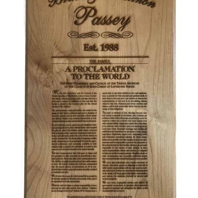 Family Proclamation Plaque