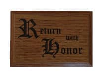 return with honor plaque