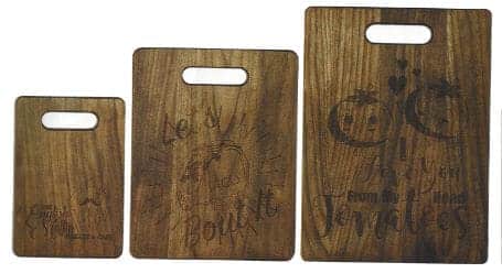 Laser Engraved Walnut Cutting Boards