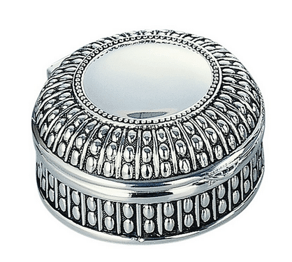 Round Antiqued Jewelry Box