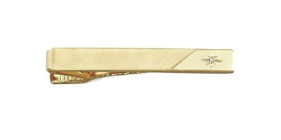 Gold Legere Tie Bar with Diamond