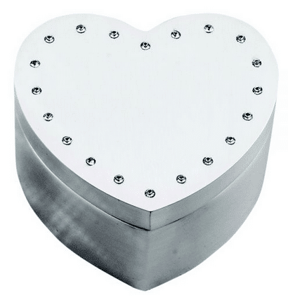 Heart Jewelry Box with Crystals