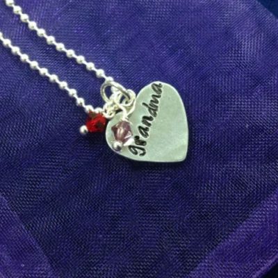 Grandma Hand Stamped Necklace