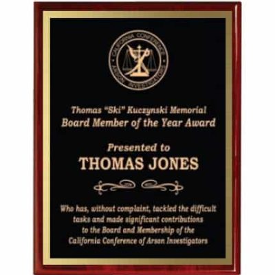 Red Piano Finish Recognition Plaques