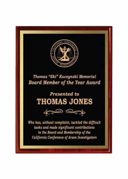 Red Piano Finish Recognition Plaques