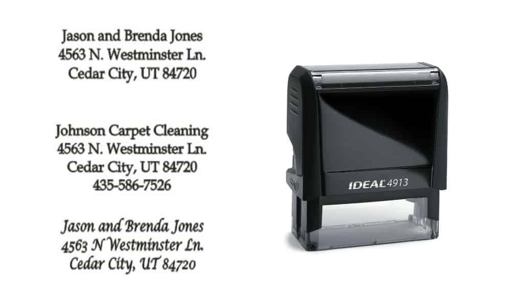 Self Inking Address Stamps | Re-Inkable & No Mess