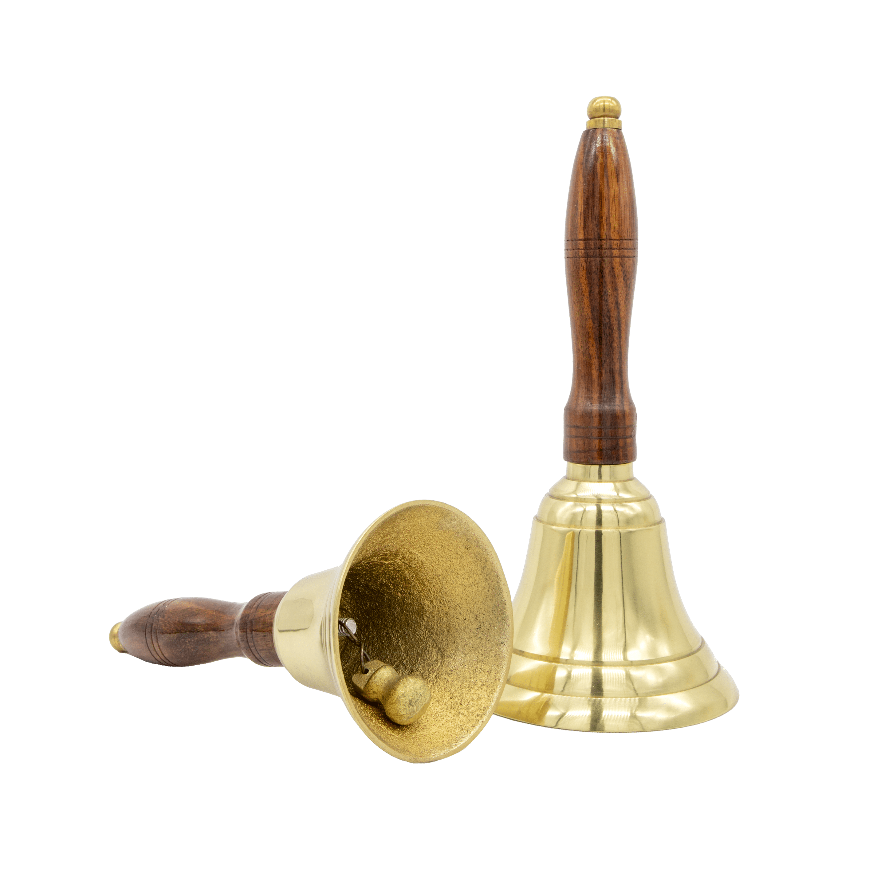 Small Brass Bell with Wooden Handle