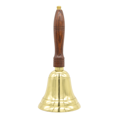 Extra Large Brass Bell With Wooden Handle