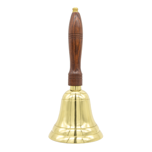 Extra Large Brass Bell With Wooden Handle