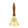 Large Brass Bell With Wooden Handle