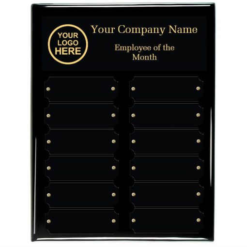 Black Piano Finish Employee of the month Plaque