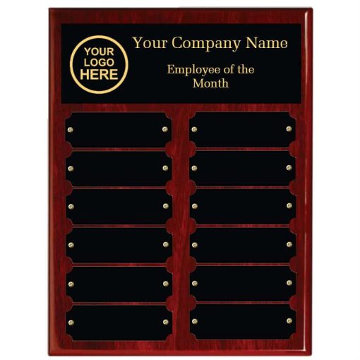 Red Piano Finish Employee of the Month Perpetual Plaque