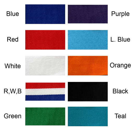 Neckribbon Swatches for Custom Medals