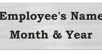 Silver Perpetual Plaque Plate for Employee of the Month Plaques