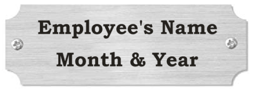 Silver Perpetual Plaque Plate for Employee of the Month Plaques