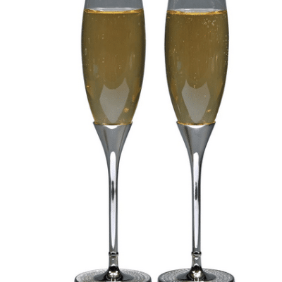 Glitter Galore Silver Wedding Glasses