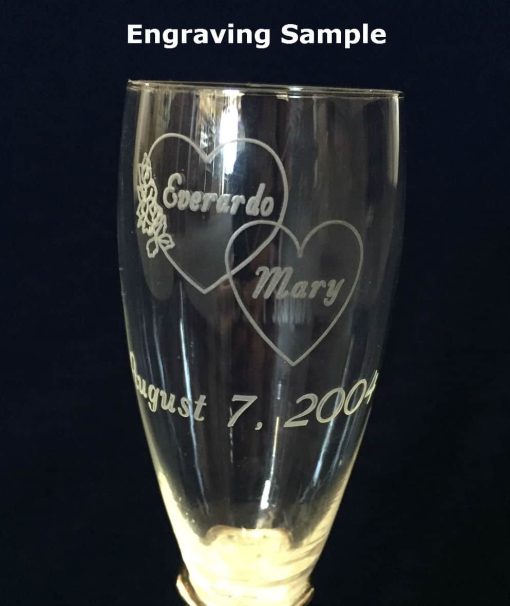 Engraved Flute Glasses