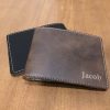 Engraved Leather Wallet