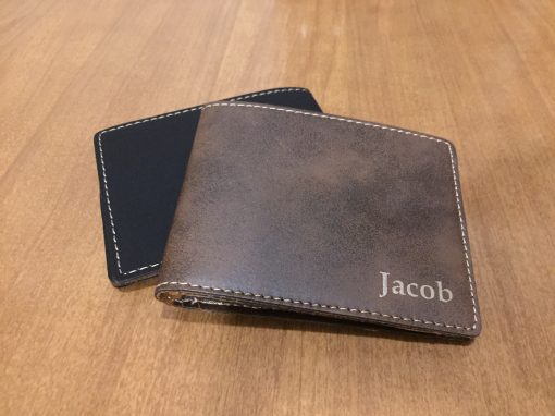 Engraved Leather Wallet