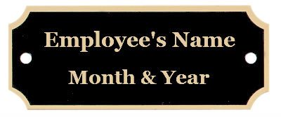 Specialty Employee of the month plates