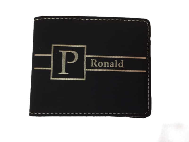 mens wallet name engraved