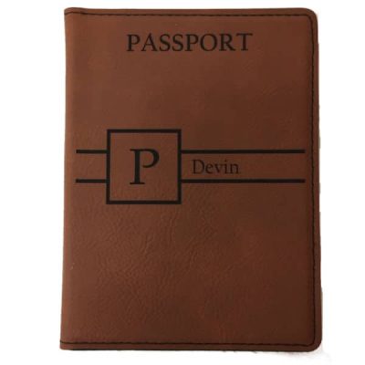 Engraved passport cover