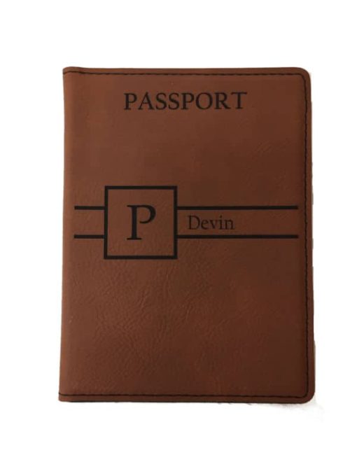Engraved passport cover