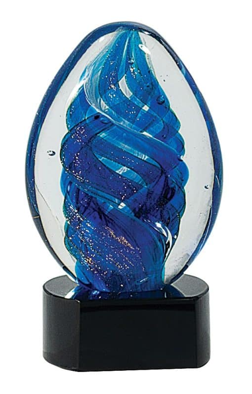 Blue Egg Arglass Trophy