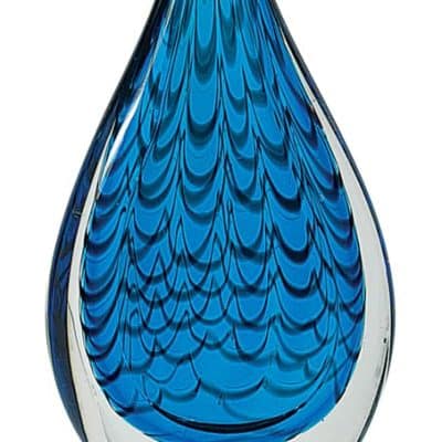 Blue Teardrop Artglass Trophy