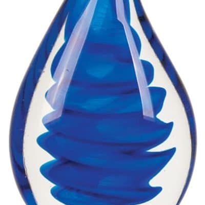 Blue Swirl Arglass Trophy
