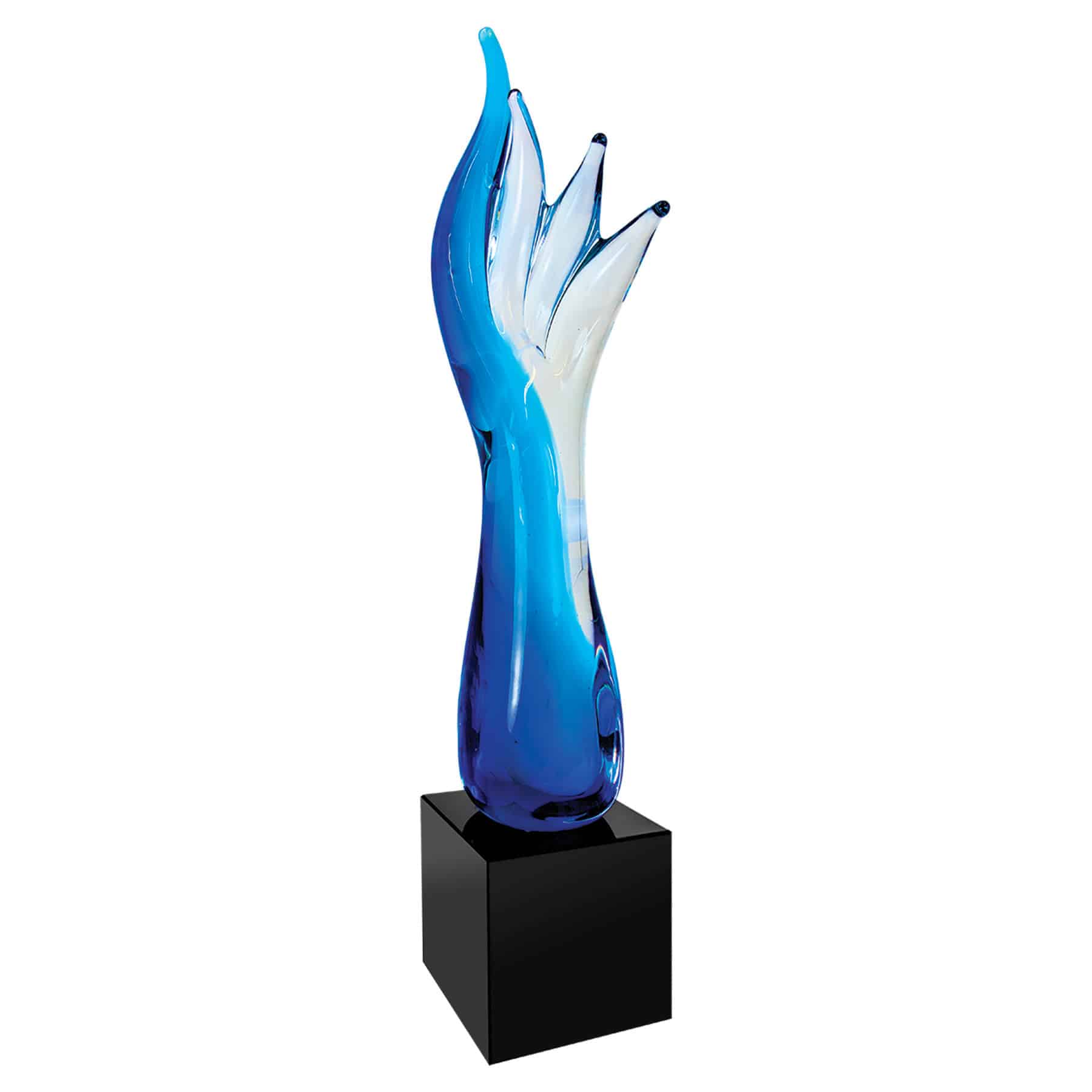 Blue Wave Artglass Trophy