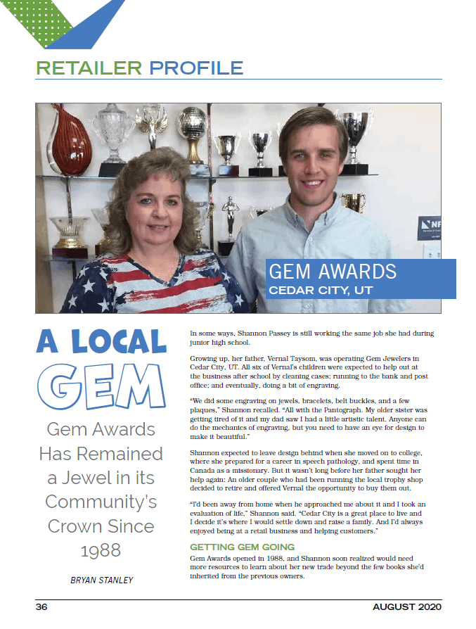 Retailer Profile 1 Jacob Passey & Shannon Passey Gem Awards