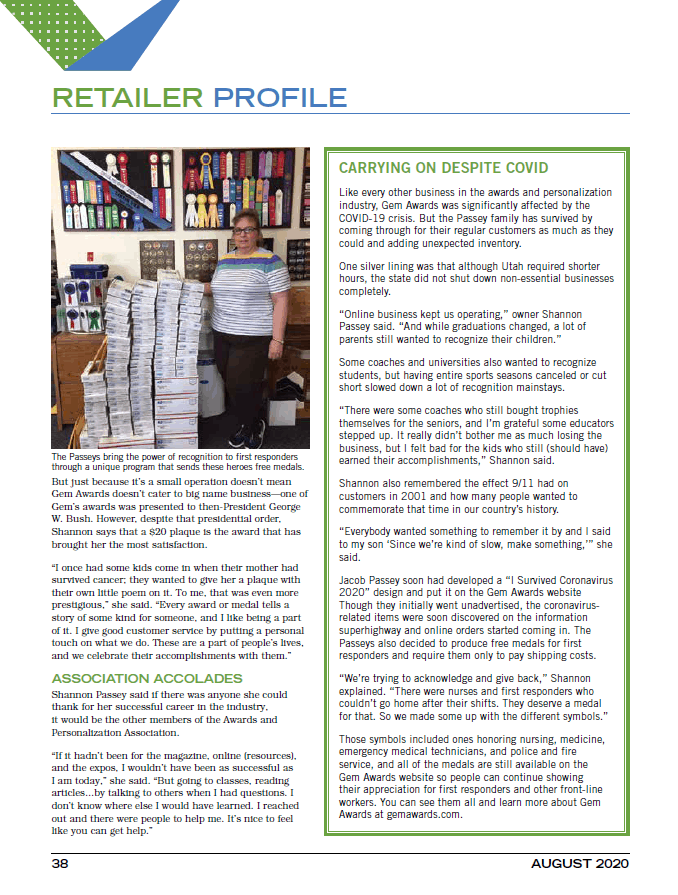 Retailer Profile 3 Jacob Passey & Shannon Passey Gem Awards