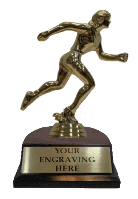 Female Runner Participation Trophy
