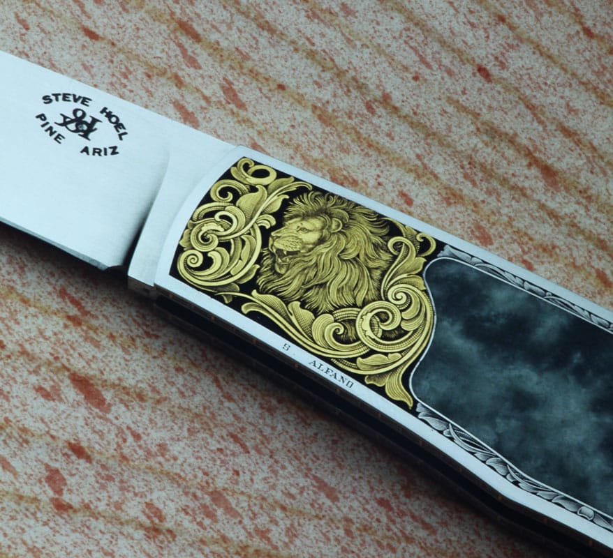 Hand Engraved Pocket Knife