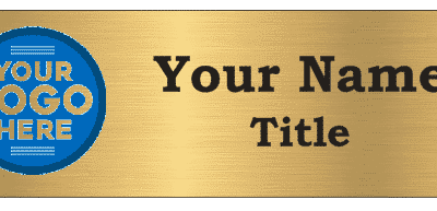 Gold 1x3 Name Tag