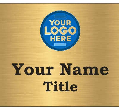 Gold 2x3 Name Tag