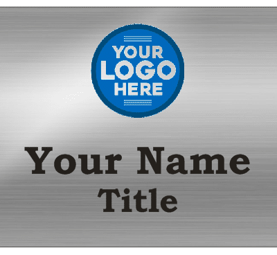 Silver 2x3 Name Tag