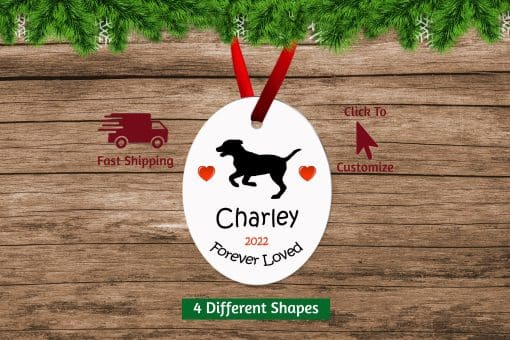 Personalized Dog Memorial Oval Ornament
