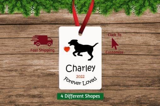 Personalized Dog Memorial Rectangle Ornament