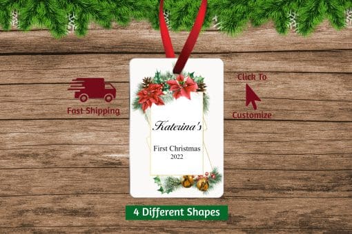 Baby;s First Christmas Ornament Vertical Rectangle