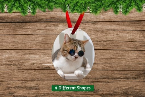 Oval Pet Cat Photo Ornament