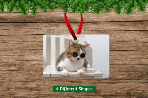 Rectangle Pet Cat Photo Ornament