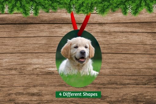 Oval Dog Christmas Ornament