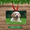 Rectangle Dog Christmas Ornament
