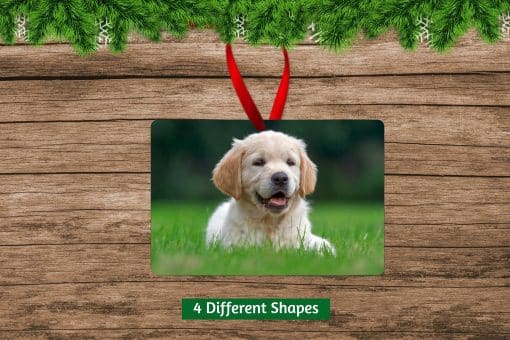 Rectangle Dog Christmas Ornament
