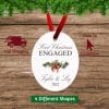 Our First Christmas Engaged Ornament Oval