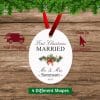 Our First Christmas Married Ornament Oval