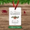 Our First Christmas Married Ornament Rectangle
