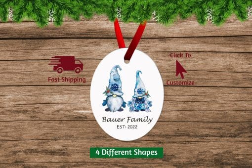 Established Christmas Ornament Gnomes Oval